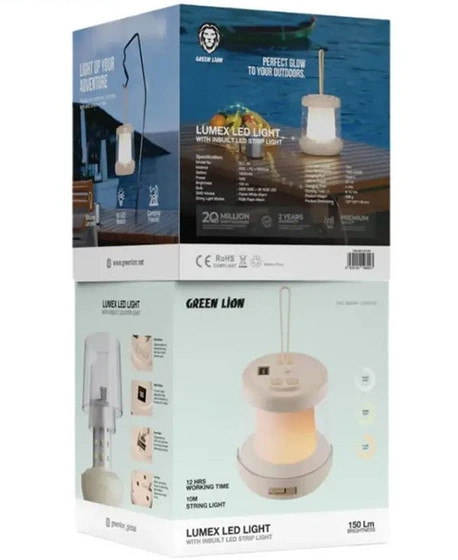 چراغ LED گرین لاین GREEN LION LUMEX LED LIGHT WITH INBUILT STRIP LIGHT به همراه نوار LED داخلی 10 متری مدل