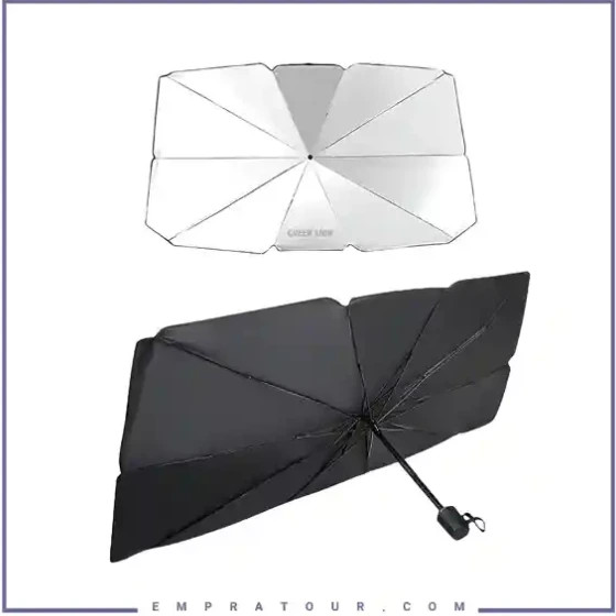 چتر آفتاب گیر خودرو مدل WINDSHIED SUNSHADE UMBRELLA گرین لاین