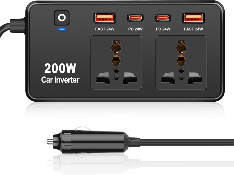 اینورتر فندکی خودرو گرین لاین مدل GC-200