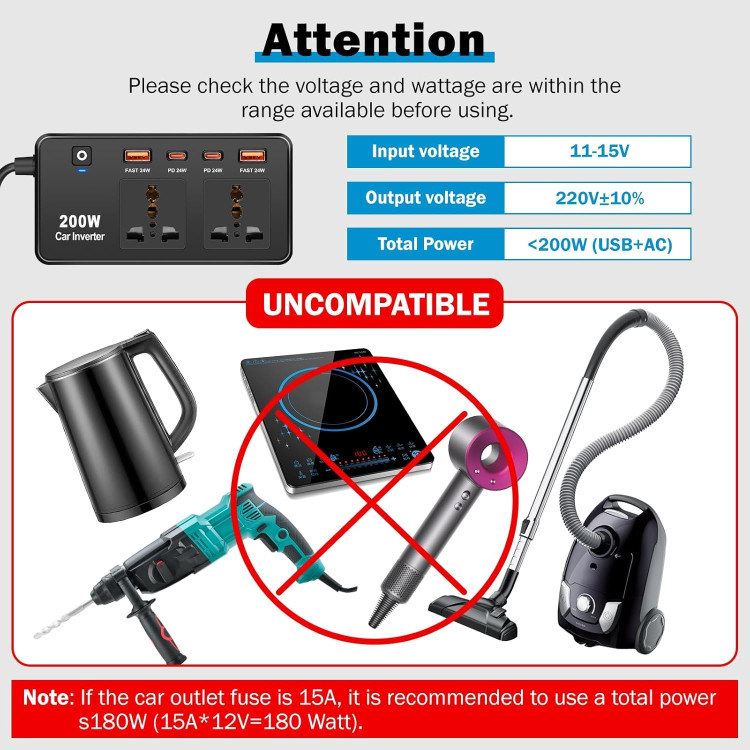 اینورتر فندکی خودرو گرین لاین مدل GC-200