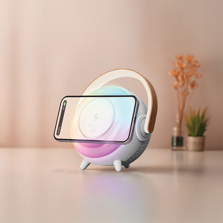 شارژر وایرلس و اسپیکر گرین لاین مدل uranus