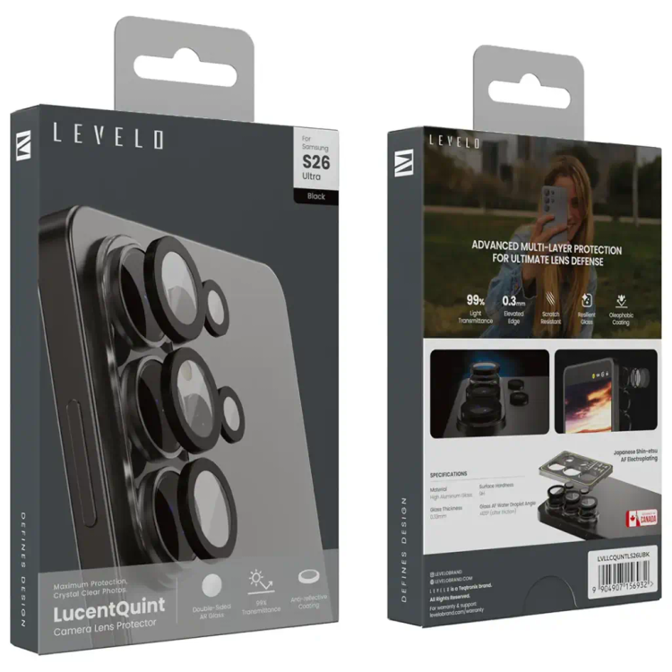 محافظ لنز دوربین S26ULTRA برند LEVELO