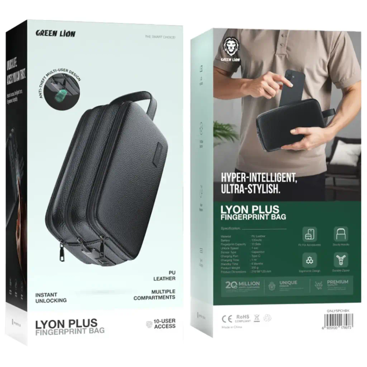 کیف اثر انگشتی گرین لاین مدل LYON PLUS