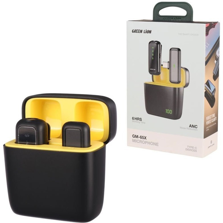 میکروفون یقهای بیسیم گرین لاین مدل GM-65X تایپسی