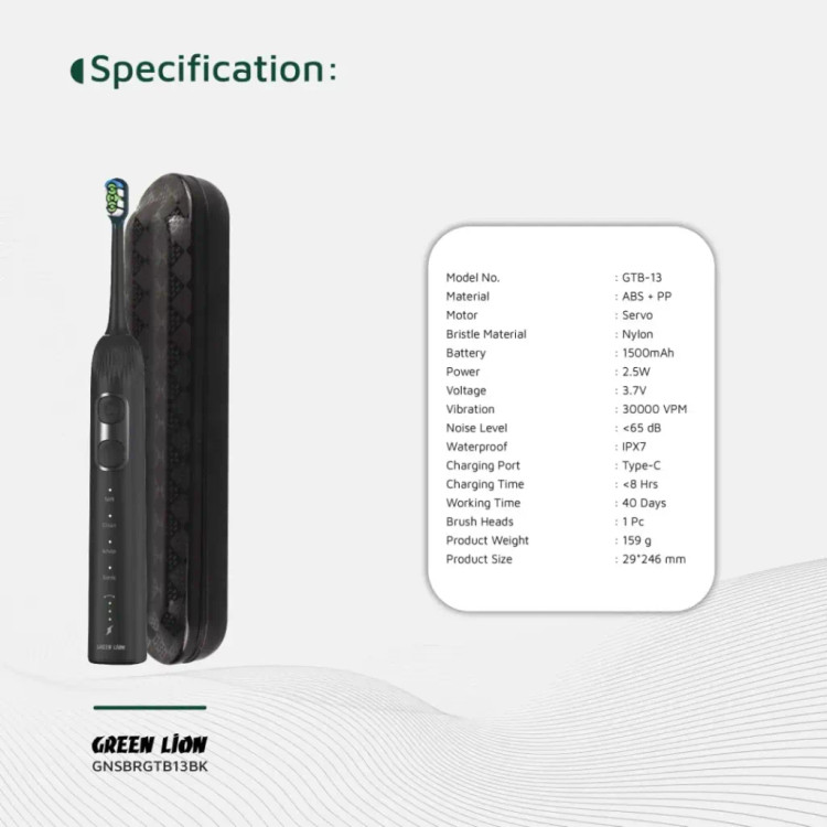 مسواک برقی گرین لاین Green Lion Smart Brush 60° Ultrawide