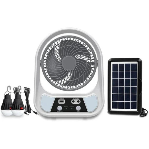 پنکه خورشیدی ایزی پاور مدل 606 سایز ۶ اینچ با پاوربانک و LED