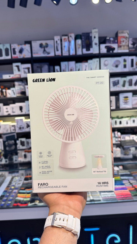 پنکه شارژی Faro گرین لاین(GNPF20FRFANWH)Green
