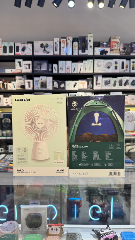 پنکه شارژی Faro گرین لاین(GNPF20FRFANWH)Green
