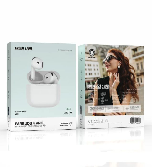 هدفون بی سیم گرین لاین مدل Earbuds 4 ANC با قابلیت نویز کنسلینگ