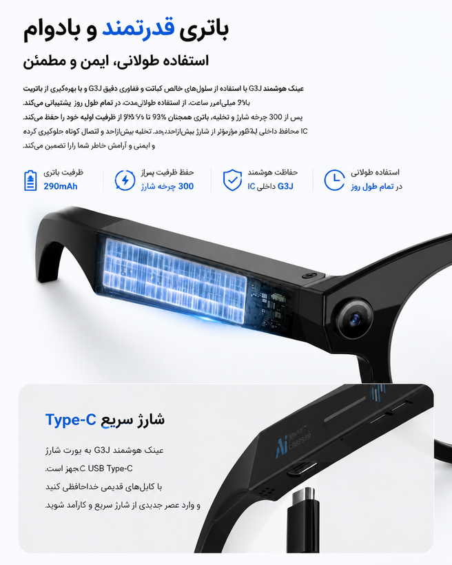 عینک هوشمند با قابلیت فیلم برداری G3