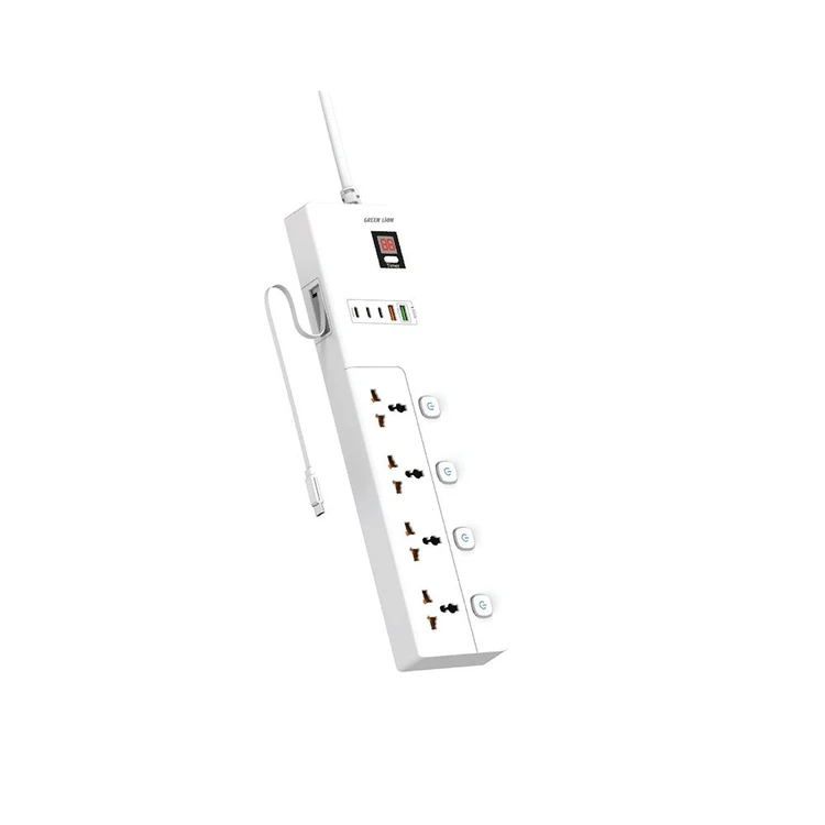 چندراهی برق گرین مدل GS-800 ظرفیت ۳۵۰۰ وات با ۴ خروجی و کابل ۲ متر