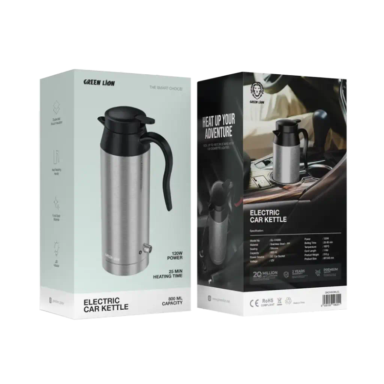 کتری برقی خودرو گرین لاین ۸۰۰ میلیلیتر مدل Green Lion Electric Car Kettle
