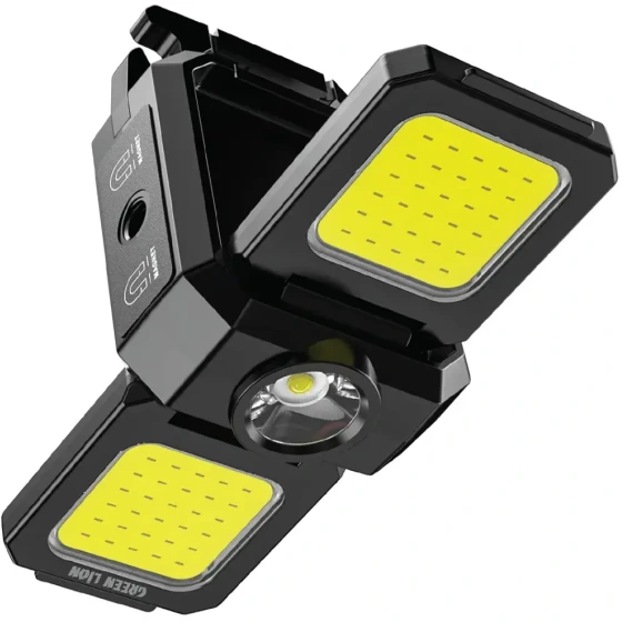 چراغ کمپینگ و کار Green Lion مدل GL-FL9 | چراغ LED قابل حمل با باتری قدرتمند