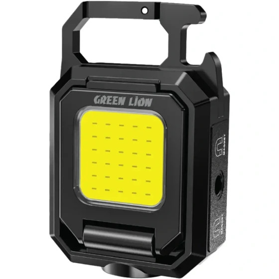 چراغ کمپینگ و کار Green Lion مدل GL-FL9 | چراغ LED قابل حمل با باتری قدرتمند