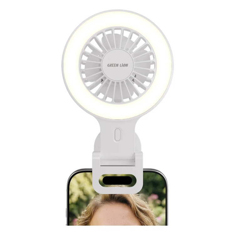 پنکه شارژی گیرهای گرین لاین مدل Air Glow PF-3 با نور LED