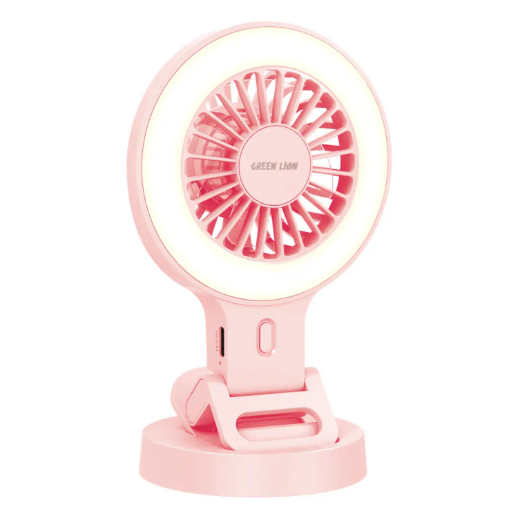 پنکه شارژی گیرهای گرین لاین مدل Air Glow PF-3 با نور LED