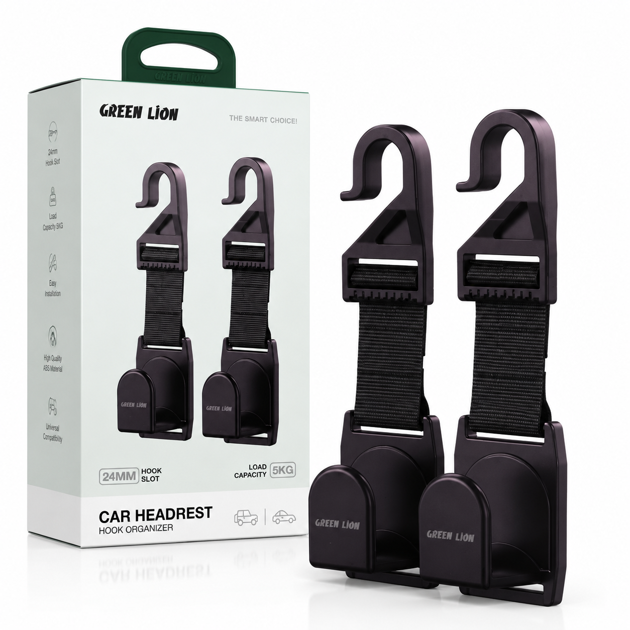 آویز پشت سری خودرو گرین لاین مدل Car Headrest Hook Organizer