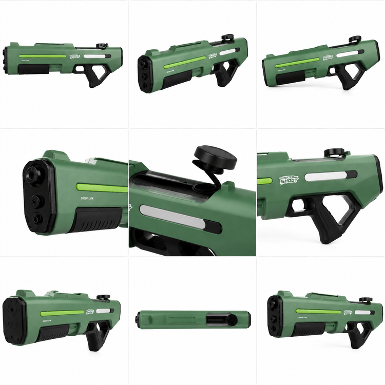 تفنگ آبپاش شارژی دو نازل گرین لاین مدل GN65 | Green Lion GN65 Dual Nozzle Water Gun