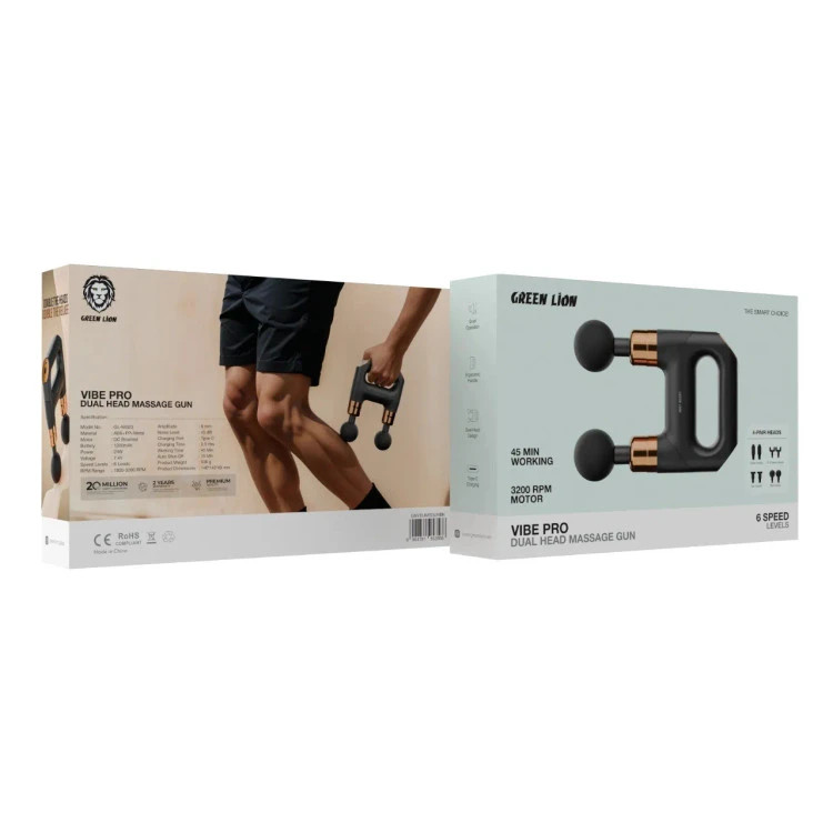 ماساژور تفنگی گرین لاین مدل Vibe Pro با سری دوگانه