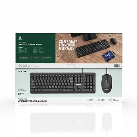 کیبورد و موس گرین لاین مدل GKM-100