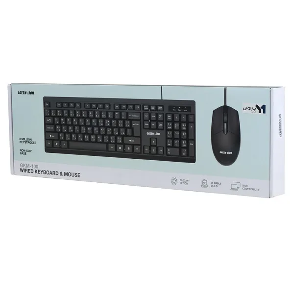کیبورد و موس گرین لاین مدل GKM-100