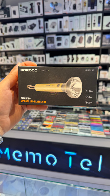 چراغ قوه چوبی پرودو مدل Birch 190 با لامپ LED