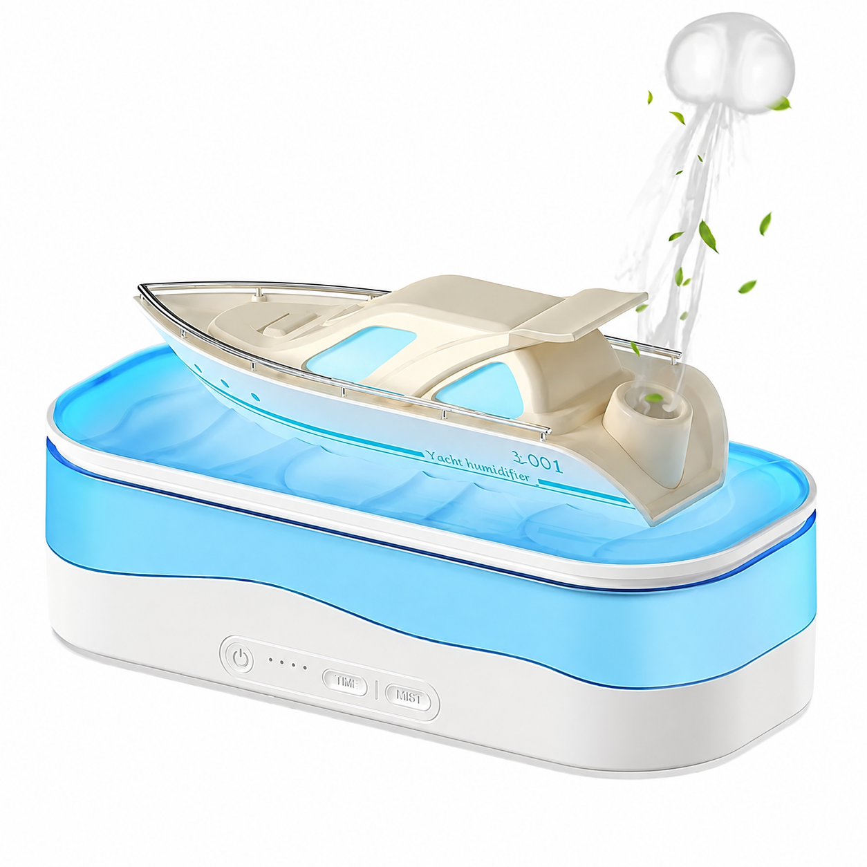 بخور سرد و رطوبت‌ساز طرح قایق Yacht Humidifier مدل L001 با نورپردازی LED