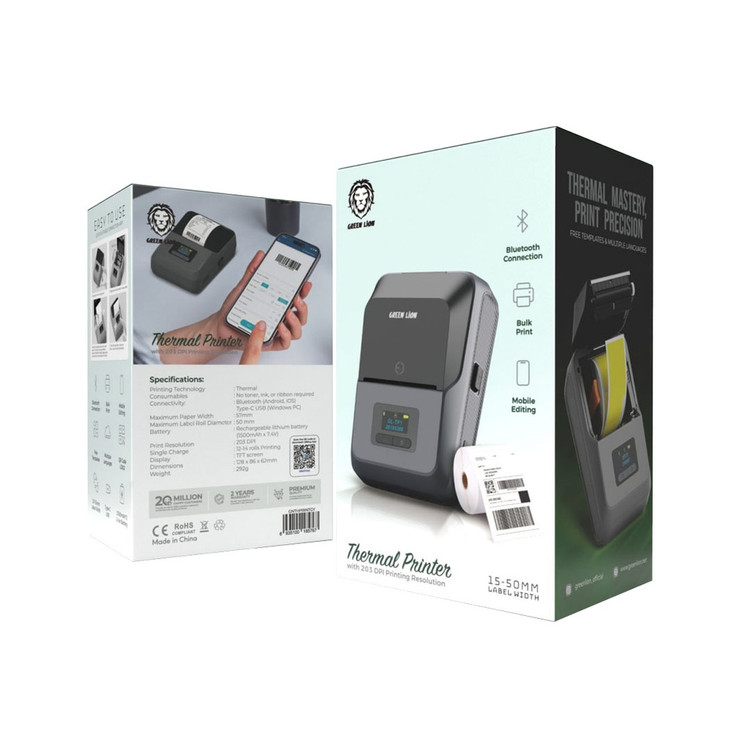 پرینتر لیبل زن حرارتی قابل حمل گرین لاین مدل Thermal Printer
