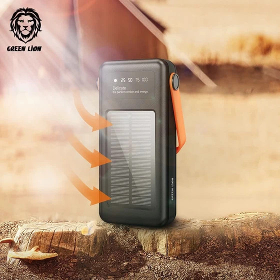 پاوربانک خورشیدی گرین لاین Solar Max ظرفیت 30000 میلیآمپر ساعت