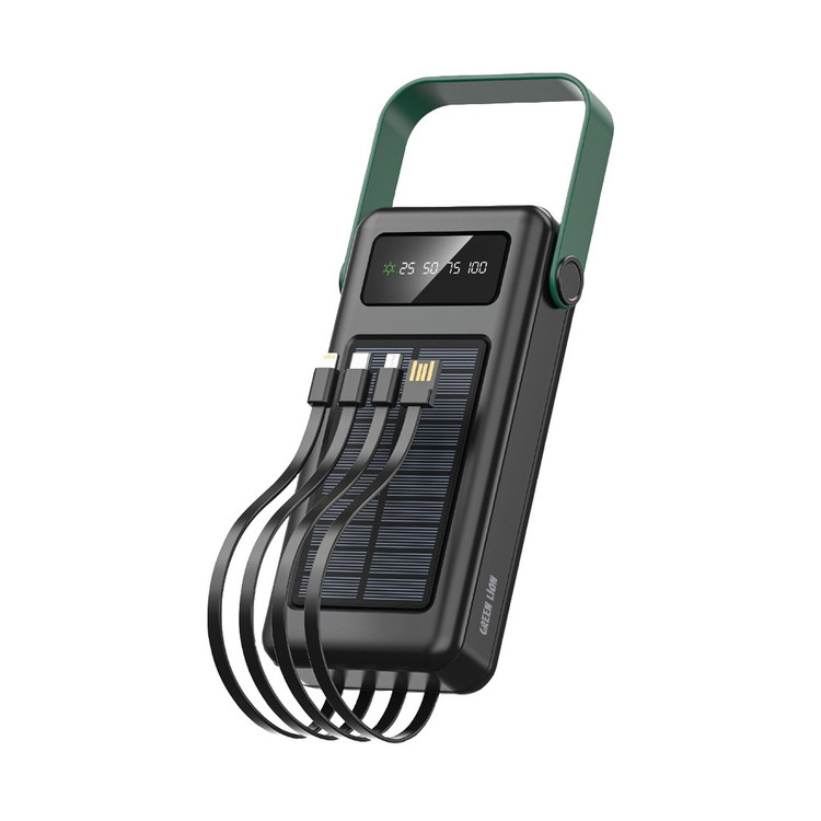 پاوربانک خورشیدی گرین لاین Solar Max ظرفیت 30000 میلیآمپر ساعت