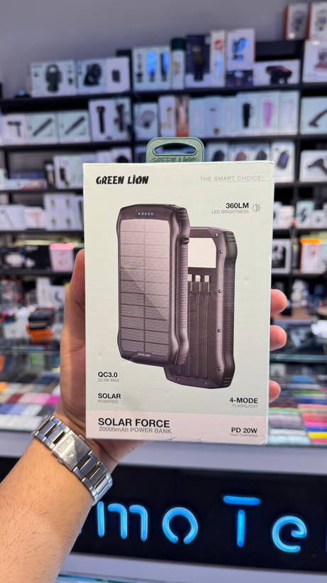 پاوربانک خورشیدی ۲۰۰۰۰ میلیآمپر گرین لاین مدل Solar Force