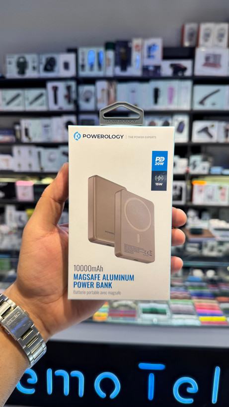 پاوربانک پاورولوجی MAGSAFE ALUMINUM ظرفیت ۱۰ هزار میلی آمپر