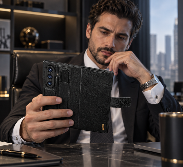 قاب چرمی نیلکین Aoge مناسب Samsung Glaxay Z Fold 7
