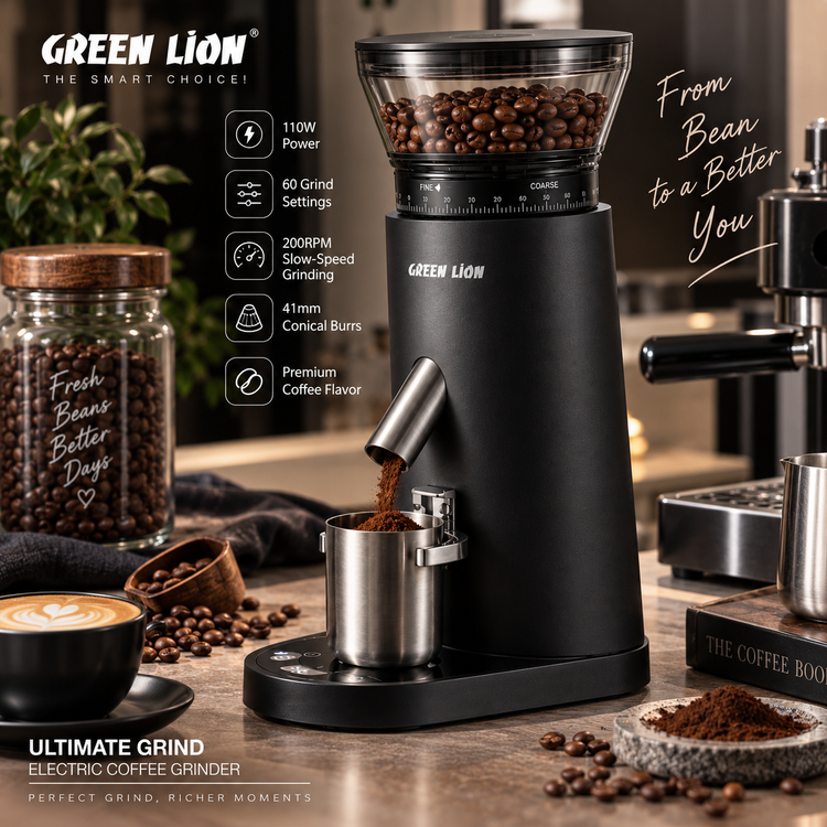 آسیاب قهوه برقی گرین لاین Ultimate Grind مدل GNULCGRNRBK