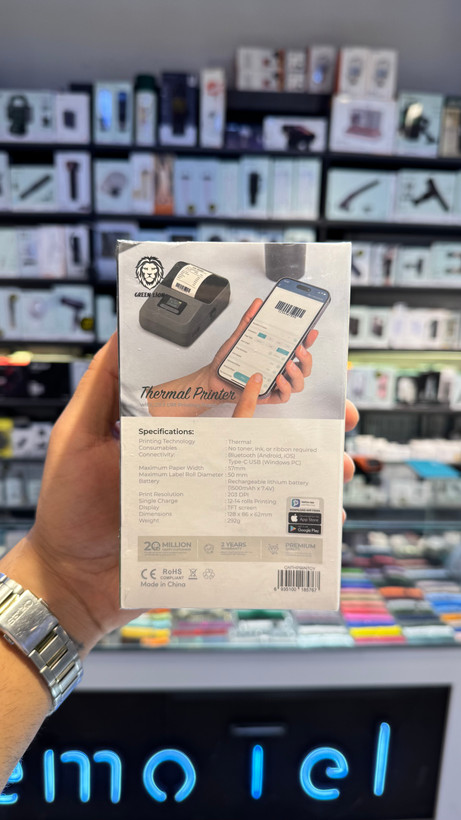 پرینتر لیبل زن حرارتی قابل حمل گرین لاین مدل Thermal Printer