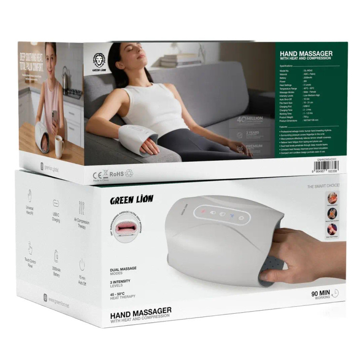 ماساژور دست گرین لاین با گرما و کمپرس هوا مدل GNHNDMS42WH