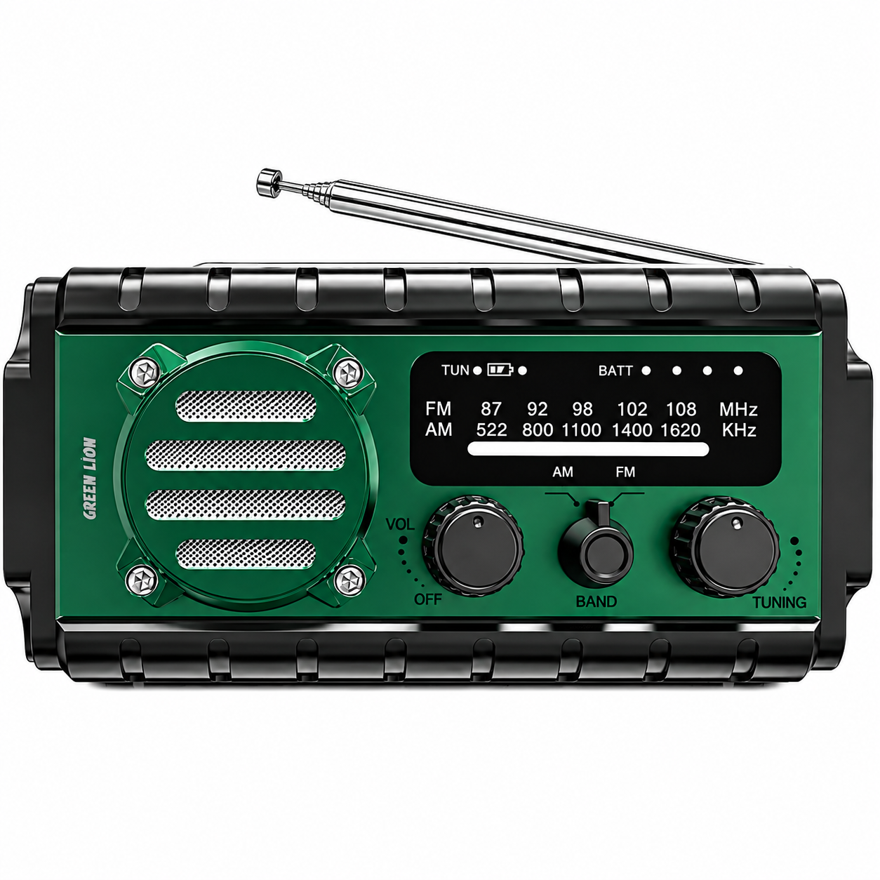 رادیو پاوربانک و چراغ قوه گرین لاین Green Lion G-Radio 20000mAh با شارژ خورشیدی و هندل دستی