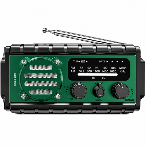 رادیو پاوربانک و چراغ قوه گرین لاین Green Lion G-Radio 20000mAh با شارژ خورشیدی و هندل دستی