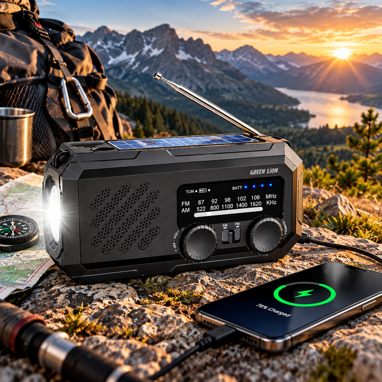 رادیو، پاوربانک و چراغ قوه گرین لاین G-Radio Lite با باتری 2000 میلیآمپر ساعت